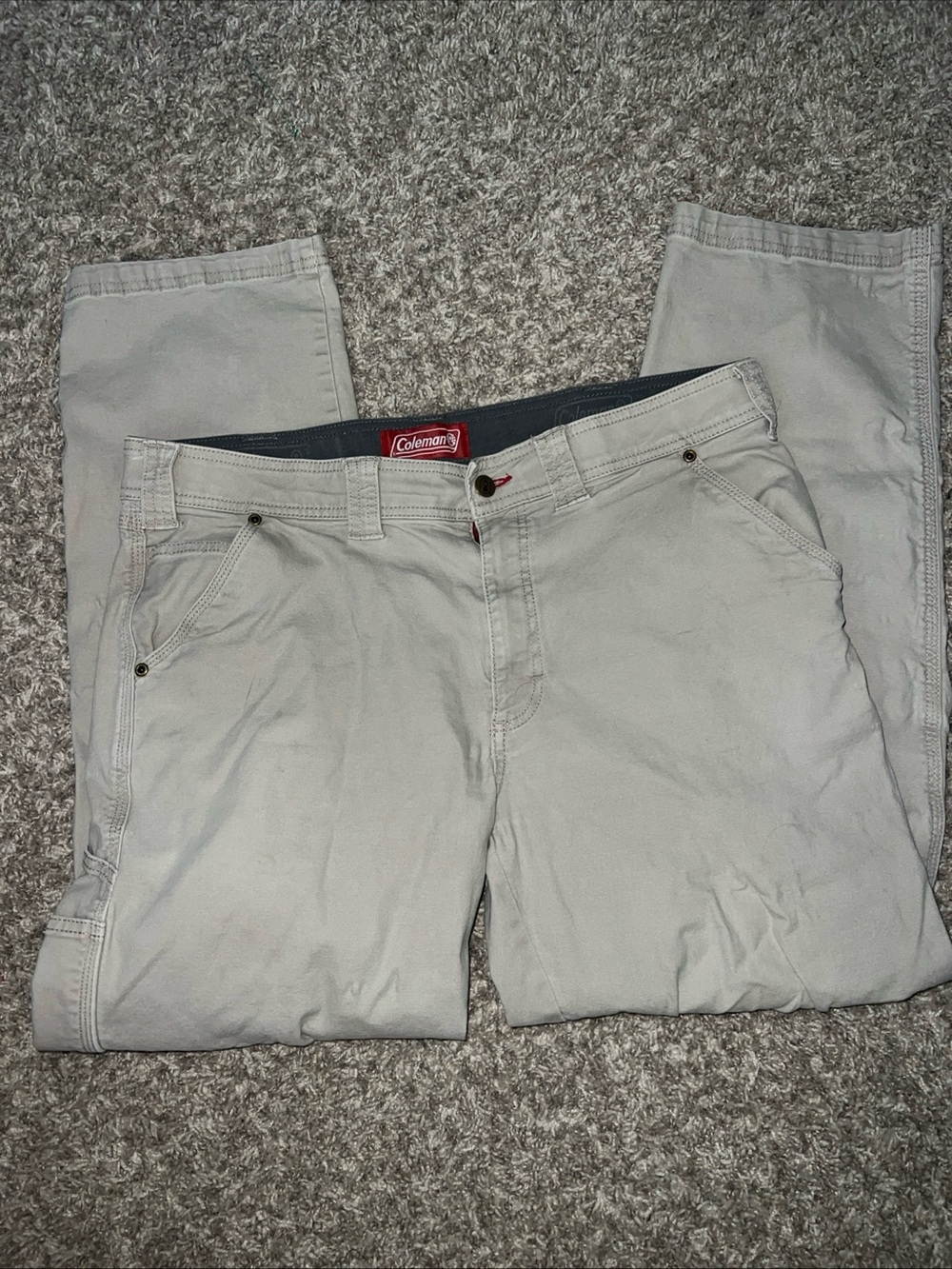 Coleman Men's Light Gray Chino - Straight Fit 36x32 utility pants